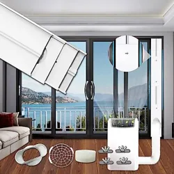 Portable Air Conditioner Window Kit - [2023 SEAMLESS] AC Window Kit with Coupler Adjustable AC Duct Kit fit for All AC...