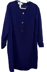 Evan picone Royal blue gold button plus size women’s dress size 20Excellent condition