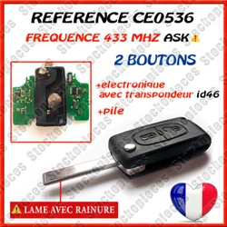 Vendue avec electronique vierge et transpondeur ID46. 308 jusqu’à fin 2008 début 2009. Reference originale pour 308...