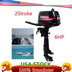 Description Hangkai 2stroke 6hp Outboard Motor Fishing Boat Engine Water Cooled Tiller Shaft Dimension Overall length...