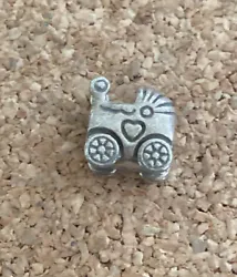 Pandora Baby Carriage Buggy Stroller Bead Sterling Silver #790346 Child Retired.