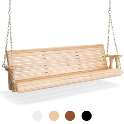 【Easy Assembly】After our test on the sample of the wooden patio porch swing, 2 persons can finish the whole process...