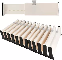 RealPlus 12pcs Adjustable Drawer Dividers Organizer Separators Expandable from 11-17