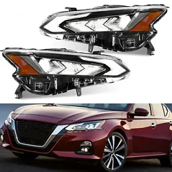 For 2019-2021 Nissan Altima. DoNot Fit Models W/ factory Halogen Headlights. no extra bulbs needed. Compatible W/...