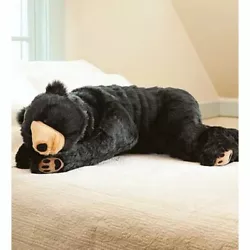 Realistic and Lifelike. This jumbo black bear body pillow is very soft and has realistic details. Its super soft 
