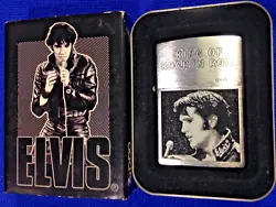 Zippo 2000 Brushed Chrome Lighter Elvis Presley