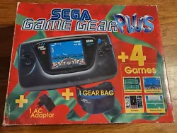 Console Sega Game Gear Plus. Console rare sous blister jamais utilisée ,le carton est légèrement abîmé du au...