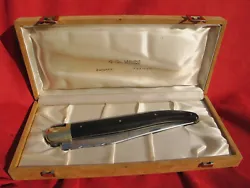  Avec coffret dorigine ancien Rare énorme  couteau Pliant Laguiole  rossignol ancien 46 cm  ouvert Thiers Acajou...
