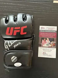 Brittney Palmer autographed UFC glove. The item is authenticated by JSA and was signed by Brittney at a private signing...