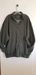 LLBEAN Mens 2XLT Forrest Green Full Zip Sweat Jacket in excellent, gently worn condition. Full zipper, side pockets as...