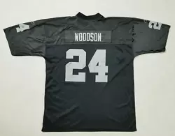 Charles Woodson #24 Oakland Raiders Jersey. Clean jersey. It is shown in the images. Pre-owned jersey in good condition.