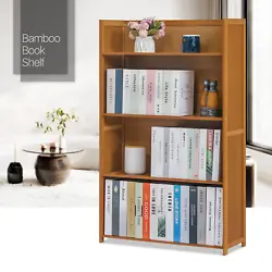 Want to tidy up your living room and have a concise style of view? Just try this four-layer bamboo stand shelf. Natural...