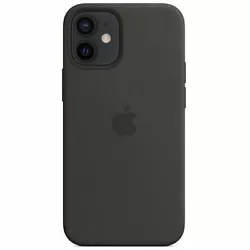 Coque en silicone MagSafe pour iPhone 12 mini - Black Coque en silicone,Dotée daimants,Permet la recharge sans...