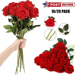 100Pcs Pop Silk Artificial Fake Rose Flower Heads Bulk Craft Wedding Party Decor. Artificial rose, well made and...