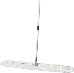 Dust Mop for Hardwood Floors, Cotton Reusable Dust Mop Head, Extendable Mop Handle, Industrial Dry Mop for Floor...