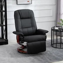 Lounge in style with the comfort of a HOMCOM swivel base recliner chair. The soft, faux leather is comfortable and easy...