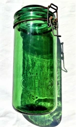 Bocal en verre avec couvercle SOLIDEX ancien de 1.5 litre vers 1920 hauteur 25.5 cm. Bocal très ancien SOLIDEX en...