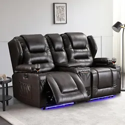 💟【A QUALITY FURNITURE】This electric loveseat is made of high quality PU leather fabric. Comfortable to the touch...