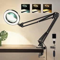 【 10X Magnificati on】 The magnifying glass light has 10X magnification, perfect for reading, cross stitch,...