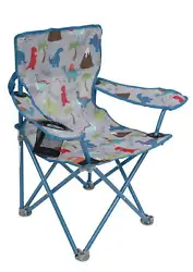 CRCKT Child Camping Chair, Gray: Made with durable polyester and a sturdy steel frame Available in a fun dinosaur or...