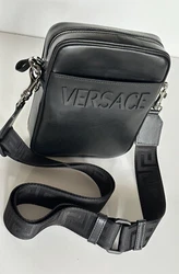 Style: Crossbody. Material: Calf Leather. Color: Black. Removable Strap drop - 39
