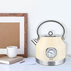 CORDLESS & RETRO DESIGN: The kettle body and base are separate and 360° rotated, we can place the kettle at will. FAST...