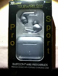 Earbuds bluetooth wireless w/Charging Box & Cord. free shipping. 