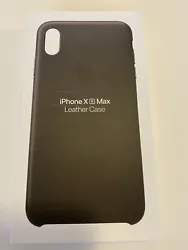 Apple Etui Iphone Xs Max en Cuir Noir.
