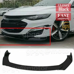 For Chevrolet Malibu 15-21. 1Set of Painted Glossy Black Front Bumper Lip As Shown in Pictures. Painted Glossy Black...