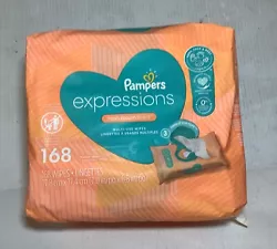 Pampers Baby Wipes Expressions, Fresh Bloom Scent, 3X Pop-Top, 168 Ct.