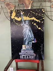 Mr. Brainwash Statue Of Liberty Offset Lithograph .  “Poster is mounted on a foam board.”