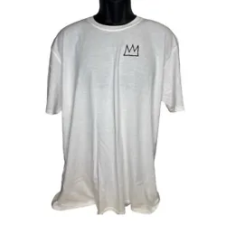 JEAN-MICHEL BASQUIAT Men’s XL White Short Sleeve T-Shirt Crown Art Work100% Cotton