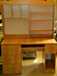 It has openings for wires and cables to place your Monitor and Tower. I would accept a good and fair price for this....