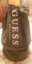 New with Tags GUESS Large Military Army Canvas Duffle Bag Backpack.