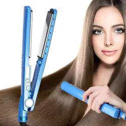 2023 New Professional Hair Straightener Flat Iron 11/4 Nano Titanium 450f Temper. – Infuse negative ions into the...