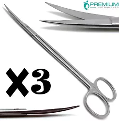 Kelly Curved Scissor 7”, Working end Length 1.5”, Net Weight 1.56 oz.: Scissors are used in oral surgery for Sharp...