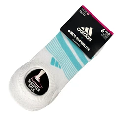 Features: • By: Adidas • Style: No-Show Six Pack • Color: White Black Multi • Content 97% Polyester/2%...