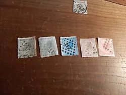 Lot de 5 timbres Belgique Léopold 1.