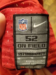 Nike On-Field New England Patriots Jersey size 52.