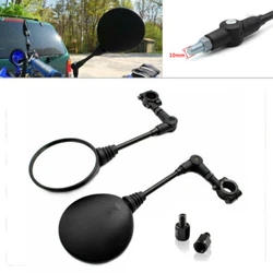 Left and Right Mirrors(Cover with high quality plastic) M10 Thread end iron handle bar. For Motorcycle Scooter Moped...