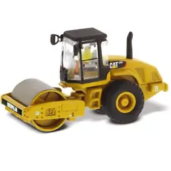 Made by Diecast Masters, this is a 1/87 CAT CS56 Smooth Drum Vibratory Soil Compactor. Free rolling wheels and drum and...