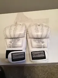 CHEERWING Grappling Gloves, MMA UFC Kickboxing Sparring Black/ White.