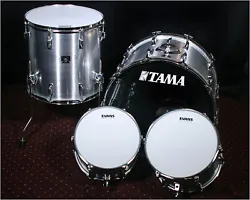 The set was re-wrapped in silver. Looks great. All original Tama parts. Rack toms (8x12 & 9x13) has original Tama...