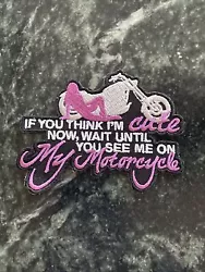 Cute Woman Girl Biker Motorcycle Patch Iron On 3” Funny Rider Jacket Vest HatNice looking patch great to add to your...