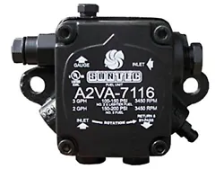Suntec Oil Pump, 1 Stage, 3 gph, 3450 rpm, 100 to 200 psi, 50 to 115 deg F, Flanged Mount, Black, 3-5/8 in W x 4-11/20...