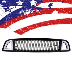 Application: For 2013-2014 Ford Mustang Except Shelby Trims. Front Upper LED Honeycomb Style Grille Fit For 13-14 Ford...