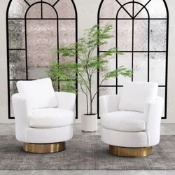 Upholstered Swivel Barrel Chair. Choose the wrong size, type or color cause the unfit problem. The unique design of...