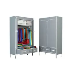All your storage needs with this ASSICA portable cloth wardrobe closet. - Be careful during assembly and dis-assembly....