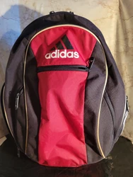 All measurements are approximate. Sturdy backpack with 6 Zippered areas and a fair amount of netting. Plenty of storage...