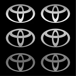 Set of 6 Toyota Logo Vinyl Decals Stickers. Car and boat decals and graphics. High quality 6 year rated vinyl perfect...
